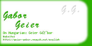 gabor geier business card